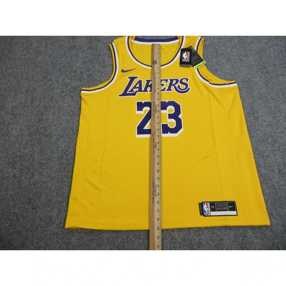 Los Angeles Lakers‎ Jersey Mens XL 52 Yellow NBA Basketball LeBron James Nike